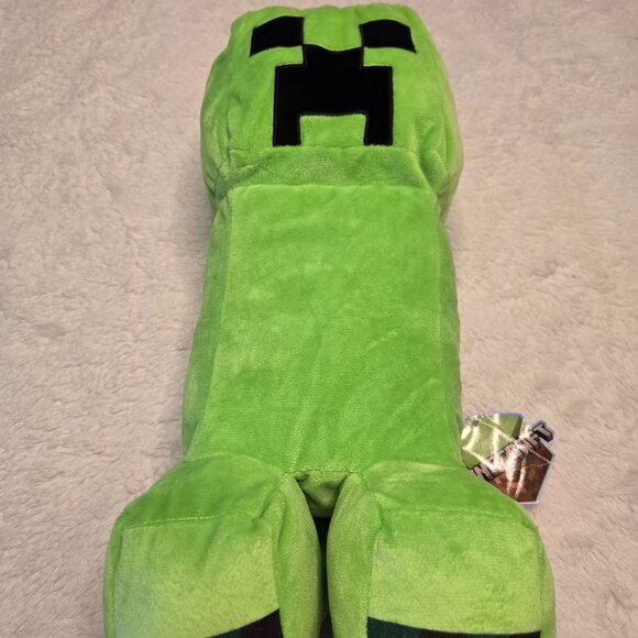 BIG Minecraft Creeper Plush Stuffed Green Kid Pillow Toy Game Plushie 17-19” NWT - Picture 8 of 11